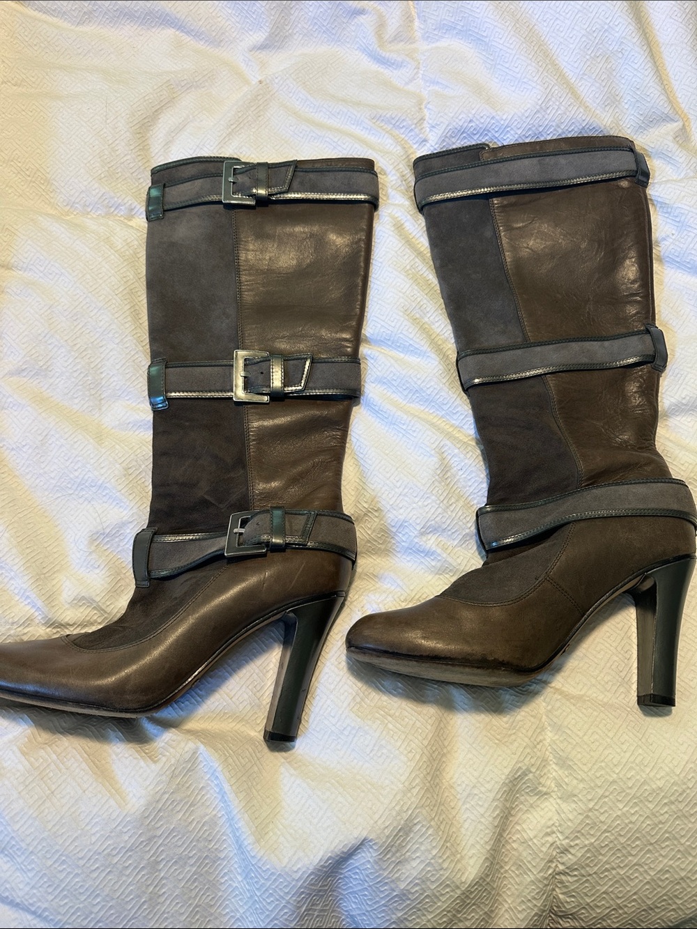 Women's Cole Haan Nike Woman’s Grey Buckle Heel Boots